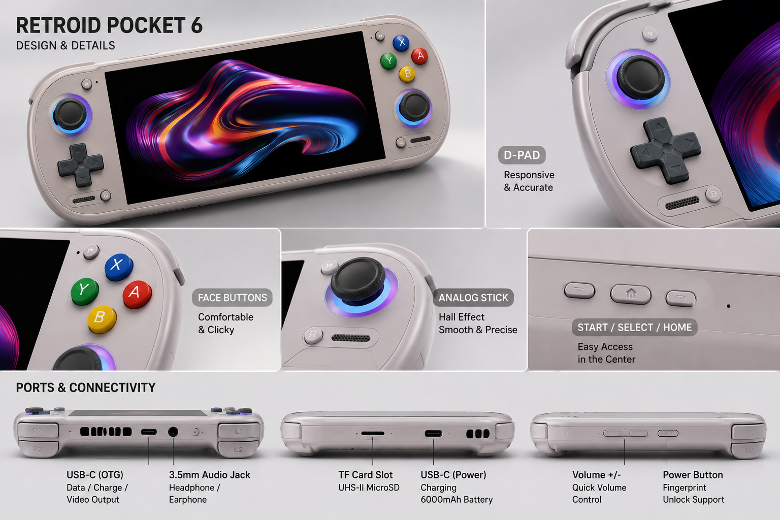 Retroid Pocket 6 design and build quality